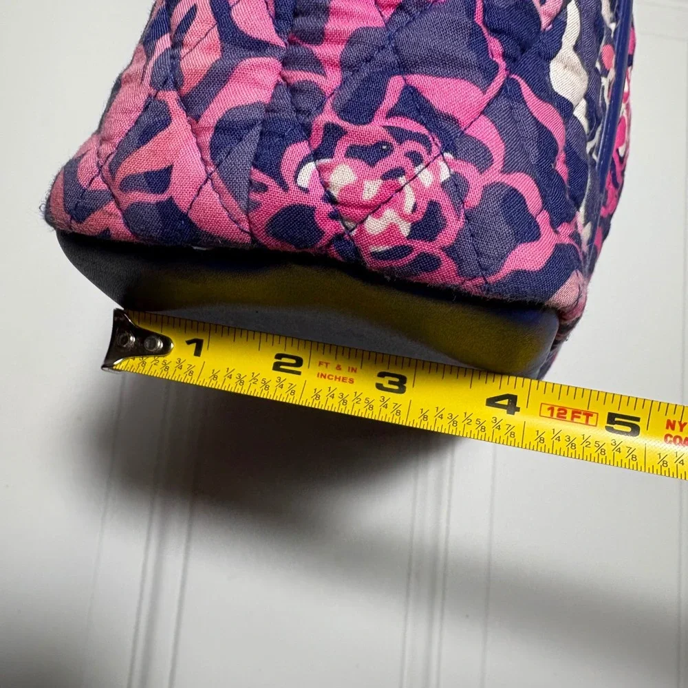 Vera Bradley Tote Bag Womens Medium Purple Pink Floral Excellent Quilted Cotton